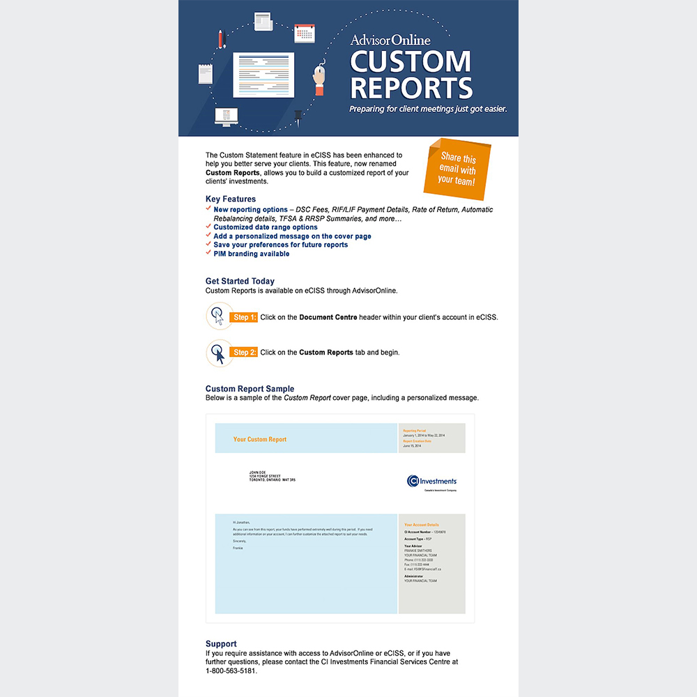 Custom reports